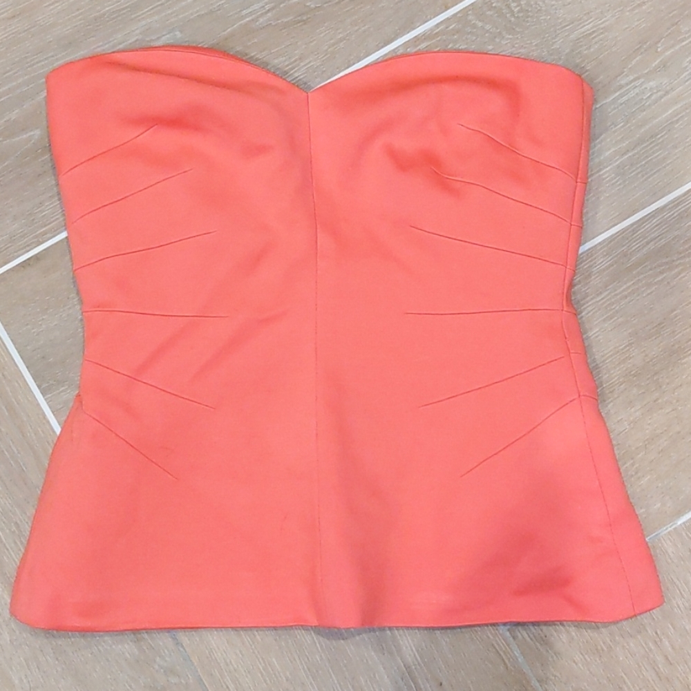 Trina Turk strapless coral top
